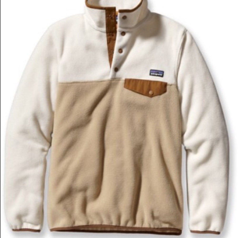 Patagonia Synchilla Fleece - Cream, Tan, & Brown (Womens Small)